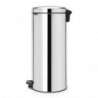 Cos de gunoi cu pedala Brabantia NewIcon 649055, 30 L, Inchidere lina, Baza antiderapanta, Inox