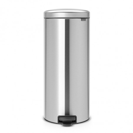 Cos de gunoi cu pedala Brabantia NewIcon 649056, 30 L, Inchidere lina, Baza antiderapanta, Inox Mat