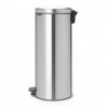 Cos de gunoi cu pedala Brabantia NewIcon 649056, 30 L, Inchidere lina, Baza antiderapanta, Inox Mat