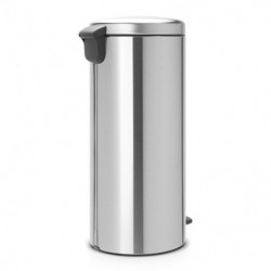 Cos de gunoi cu pedala Brabantia NewIcon 649056, 30 L, Inchidere lina, Baza antiderapanta, Inox Mat