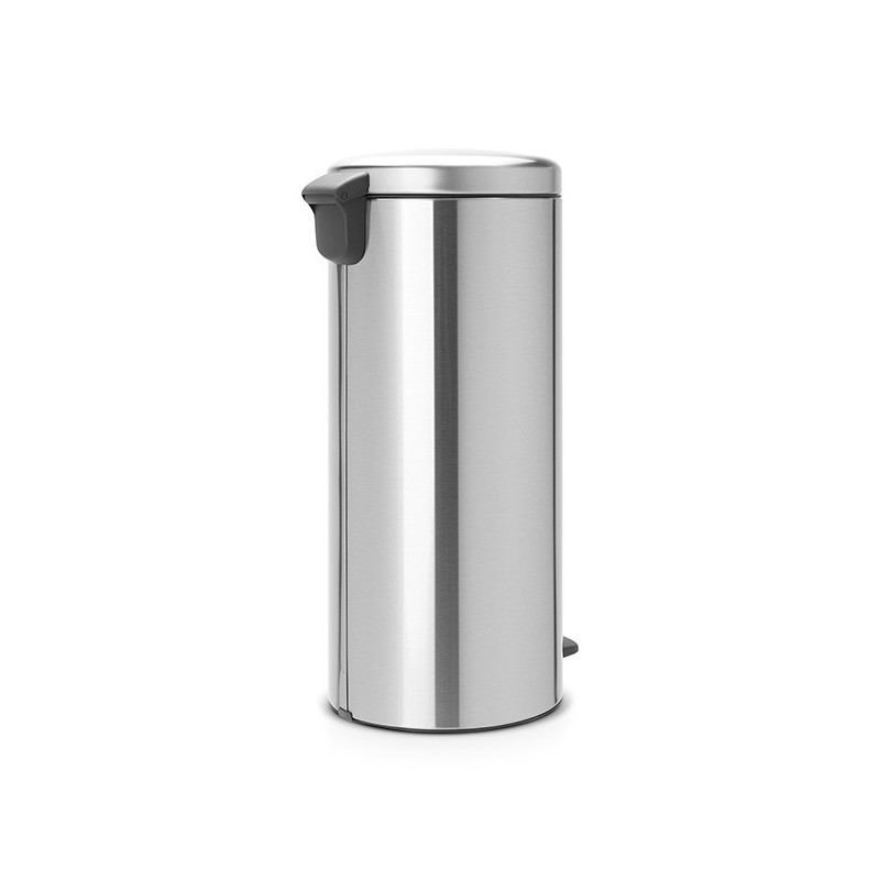 Cos de gunoi cu pedala Brabantia NewIcon 649056, 30 L, Inchidere lina, Baza antiderapanta, Inox Mat