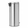 Cos de gunoi cu pedala Brabantia NewIcon 649056, 30 L, Inchidere lina, Baza antiderapanta, Inox Mat