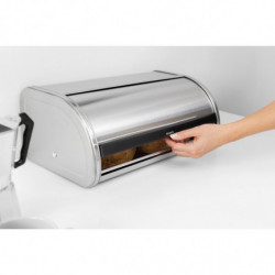 Cutie de paine Brabantia Roll Top 646881, 16 L, 44.5x26 cm, Constructie usoara si robusta, Inox