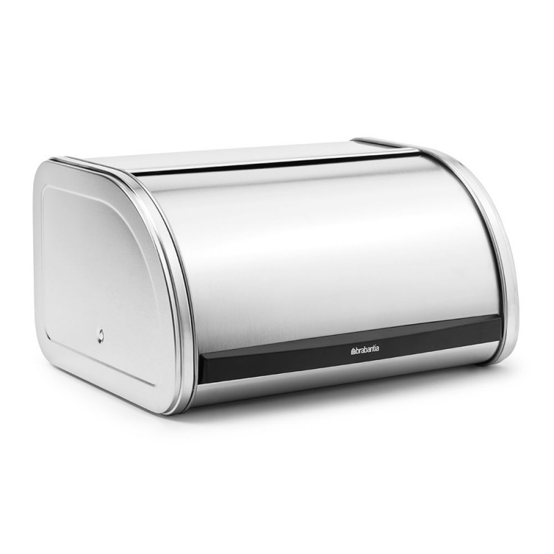 Cutie de paine Brabantia Roll Top 646889, 11 L, 31.6x26.5 cm, Structura speciala, Inox/mat