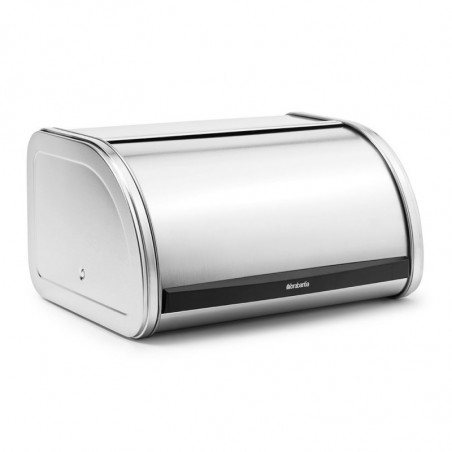 Cutie de paine Brabantia Roll Top 646889, 11 L, 31.6x26.5 cm, Structura speciala, Inox/mat