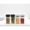 Set 2 borcane pentru condimente Brabantia Tasty+ Stackable 1008884, 150 ml, Fara BPA, Capac, Transparent/Gri deschis