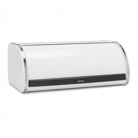 Cutie de pâine Brabantia Roll Top 1003250, 16 l, 44.5x26 cm, Construcție ușoară și robustă, Alb/Inox