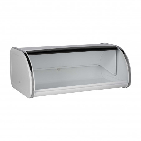 Cutie de pâine Brabantia Roll Top 1003250, 16 l, 44.5x26 cm, Construcție ușoară și robustă, Alb/Inox