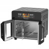 Friteuza - cuptor TurboTronic TT-AFO240, 2600W, 23 L, 10 programe, 50-200C, Grill, Afisaj LED, Timer, Negru