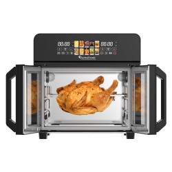 Friteuza - cuptor TurboTronic TT-AFO240, 2600W, 23 L, 10 programe, 50-200C, Grill, Afisaj LED, Timer, Negru