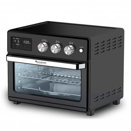 Friteuza - cuptor cu aer cald TurboTronic TT-AF32DRD, 1700 W, 32 L, 25-230°C, 12 programe, Grill, Afisaj LED, Timer, Negru