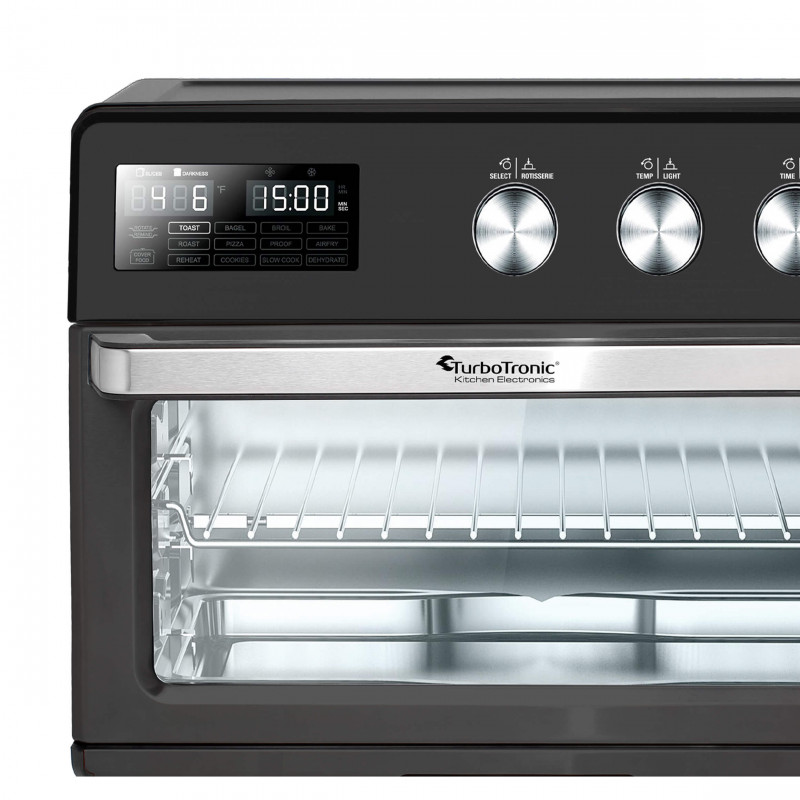 Friteuza - cuptor cu aer cald TurboTronic TT-AF32DRD, 1700 W, 32 L, 25-230°C, 12 programe, Grill, Afisaj LED, Timer, Negru