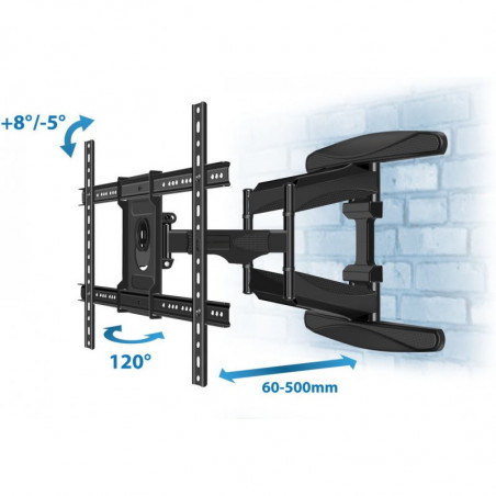 Suport televizor Esperanza ERW021, 40-85", Reglare inclinare, Pana la 68.2 kg, Negru