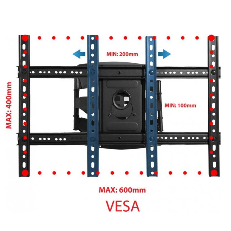 Suport televizor Esperanza ERW021, 40-85", Reglare inclinare, Pana la 68.2 kg, Negru