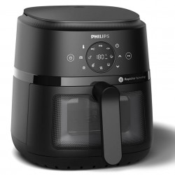 Friteuza cu aer cald AirFryer Philips NA220/00, 1500W, 4.2L, 60-200°C, 13 programe, Timer, Negru