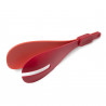 Set ustensile pentru salata Trebonn Twins 1520210, 35 cm, Rezistent la caldura pana la 200°C, Detasabil, Coral/Red