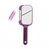 Razatoare de mana si feliator 2in1 Trebonn Peel + Slice 1420213, 25 cm, Otel inoxidabil, Protectie pentru degete, Violet