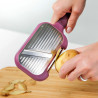 Razatoare de mana si feliator 2in1 Trebonn Peel + Slice 1420213, 25 cm, Otel inoxidabil, Protectie pentru degete, Violet