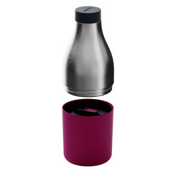 Sticla termica si cutie pentru alimente integrata Trebonn Food&Hydrate 2 1622108, 450/520 ml, Otel inoxidabil, Inox/Violet