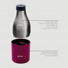 Sticla termica si cutie pentru alimente integrata Trebonn Food&Hydrate 2 1622108, 450/520 ml, Otel inoxidabil, Inox/Violet