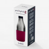 Sticla termica si cutie pentru alimente integrata Trebonn Food&Hydrate 2 1622108, 450/520 ml, Otel inoxidabil, Inox/Violet