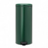 Cos de gunoi cu pedala Brabantia NewIcon 1003210, 30 L, Inchidere lina, Baza antiderapanta, Verde inchis