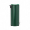 Cos de gunoi cu pedala Brabantia NewIcon 1003210, 30 L, Inchidere lina, Baza antiderapanta, Verde inchis