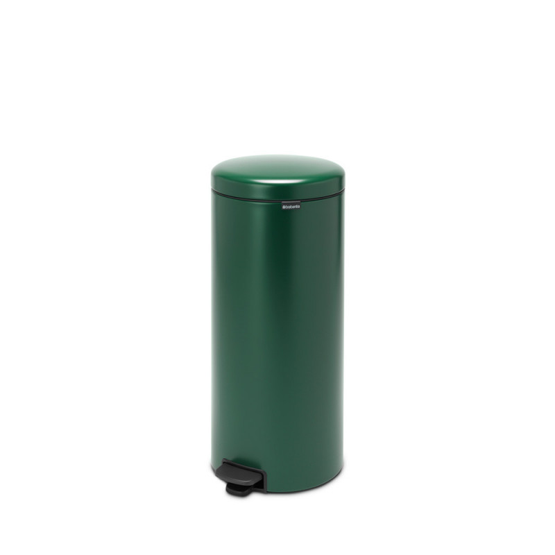 Cos de gunoi cu pedala Brabantia NewIcon 1003210, 30 L, Inchidere lina, Baza antiderapanta, Verde inchis