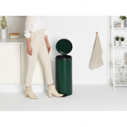 Cos de gunoi cu pedala Brabantia NewIcon 1003210, 30 L, Inchidere lina, Baza antiderapanta, Verde inchis