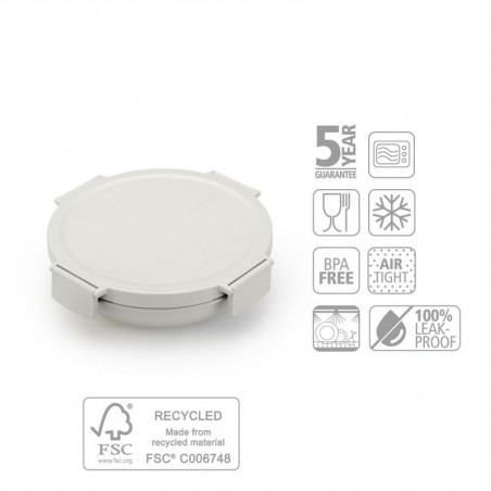 Cutie pentru alimente Brabantia Make&Take 1006301, 1 L, Inchidere ermetica, Fara BPA, Gri deschis