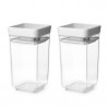 Set 2 borcane pentru condimente Brabantia Tasty+ Stackable 1008884, 150 ml, Fara BPA, Capac, Transparent/Gri deschis