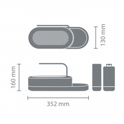 Organizator chiuveta Brabantia SinkStyle 1008502, 3 piese, 200 ml, Finisaj mineral, Gri