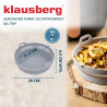 Set 2 forme din silicon pentru Airfryer Klausberg KB 7789, 20x21.3 cm, Pana la 230°C, Rotund, Fara BPA, Gri