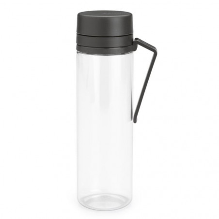 Sticla Brabantia Make&Take 1006278, 500 ml, Cu filtru, Protectie impotriva scurgerilor, Deschidere larga, Transparent/Gri inchis