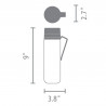 Sticla Brabantia Make&Take 1006278, 500 ml, Cu filtru, Protectie impotriva scurgerilor, Deschidere larga, Transparent/Gri inchis