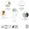 Sticla Brabantia Make&Take 1006279, 500 ml, Cu filtru, Protectie impotriva scurgerilor, Deschidere larga, Transparent/Verde