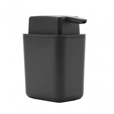 Dozator pentru sapun lichid Brabantia SinkSide 1003313, 250 ml, Curatare usoara, Baza de cauciuc, Gri inchis