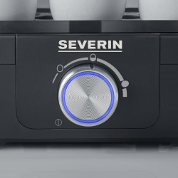 Firbator pentru oua Severin EK 3166, 420W, 6 oua, Indicator sonor, Nivel de duritate reglabil, Negru/Argintiu