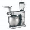 Robot de bucatarie cu bol din otel Royalty Line RL-PKM2800BG, 6 viteze, 2800W, 12 L, Blender 1.5 l, Mixer, Masina de tocat carne, Inox