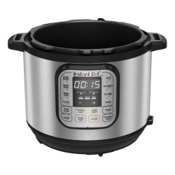 Multicooker Instant Pot 113006101, 1200W, 7.6 L, Vas otel inoxidabil, 13 programe, Pentru 8-12 portii, Functie Set and forget, Argintiu/Negru