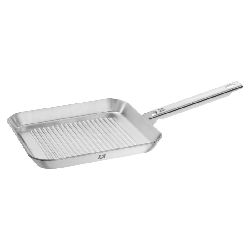 Tigaie grill Zwilling Joy Plus 40996024, 24 cm, Otel inoxidabil 18/10, Inductie, Argintiu