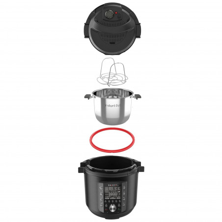 Multicooker Instant Pot PRO 6 112016701, 1200W, 5.7 L, Vas otel inoxidabil, 28 programe, 11 sisteme de siguranta, Negru