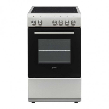 Aragaz electric VOX CHT 5105 IX, 8500W, 53 L, Clasa A, Vitroceramic cu 4 zone, 8 functii, Pana la 250°C, Inox