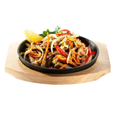 Wok electric Techwood TWF-306, 1400W, 3.6 l, 32x8 cm, Capac din sticla, Termostat, Acoperire antiaderenta, Gri