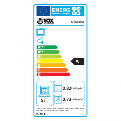 Aragaz electric VOX CHT 5105 IX, 8500W, 53 L, Clasa A, Vitroceramic cu 4 zone, 8 functii, Pana la 250°C, Inox