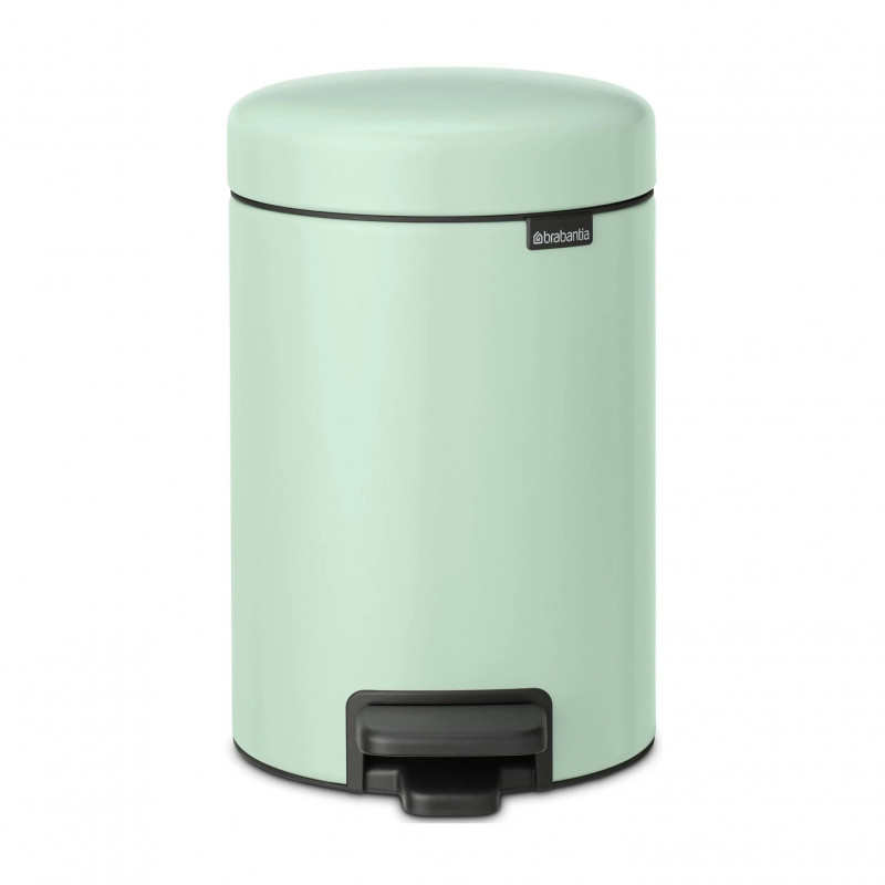 Cos de gunoi cu pedala Brabantia NewIcon 1008835, 3 L, Inchidere lina, Baza antiderapanta, Verde deschis