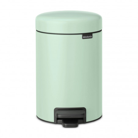 Cos de gunoi cu pedala Brabantia NewIcon 1008835, 3 L, Inchidere lina, Baza antiderapanta, Verde deschis