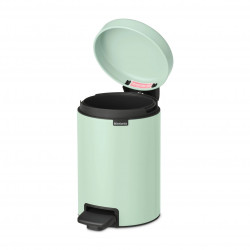 Cos de gunoi cu pedala Brabantia NewIcon 1008835, 3 L, Inchidere lina, Baza antiderapanta, Verde deschis