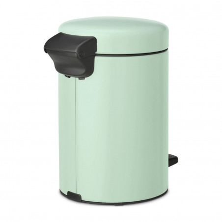 Cos de gunoi cu pedala Brabantia NewIcon 1008835, 3 L, Inchidere lina, Baza antiderapanta, Verde deschis