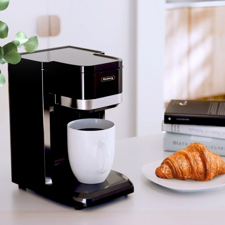 Cafetiera Rosberg R51170D, 350W, 150 ml, Cana, Oprire automata, Negru